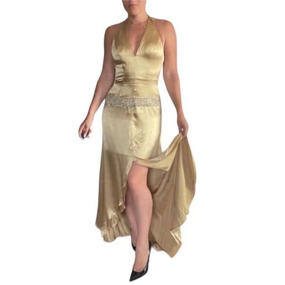 Jovani Halter Backless Dress - Picture 4 of 8